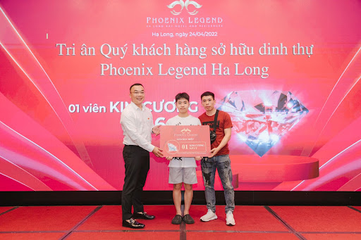 Niềm vui nhân đôi khi khách hàng đồng thời sở hữu Dinh thự Phoenix Legend Ha Long và 01 viên Kim cương 6.0 ly